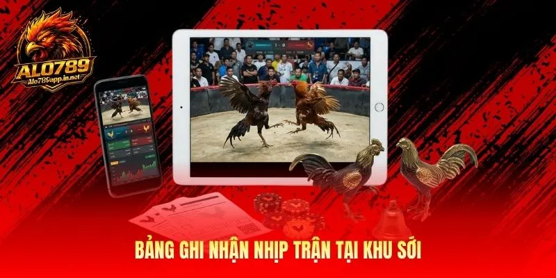 Bảng ghi nhận nhịp trận tại khu sới